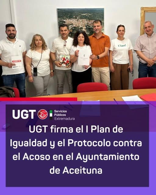 Imagen Primer Plan de Igualdad y del Protocolo de prevención y actuación frente al acoso laboral, sexual y por razón de sexo en el Ayuntamiento de Aceituna.
