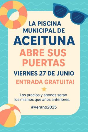 Imagen ¡La piscina municipal de Aceituna abre sus puertas!