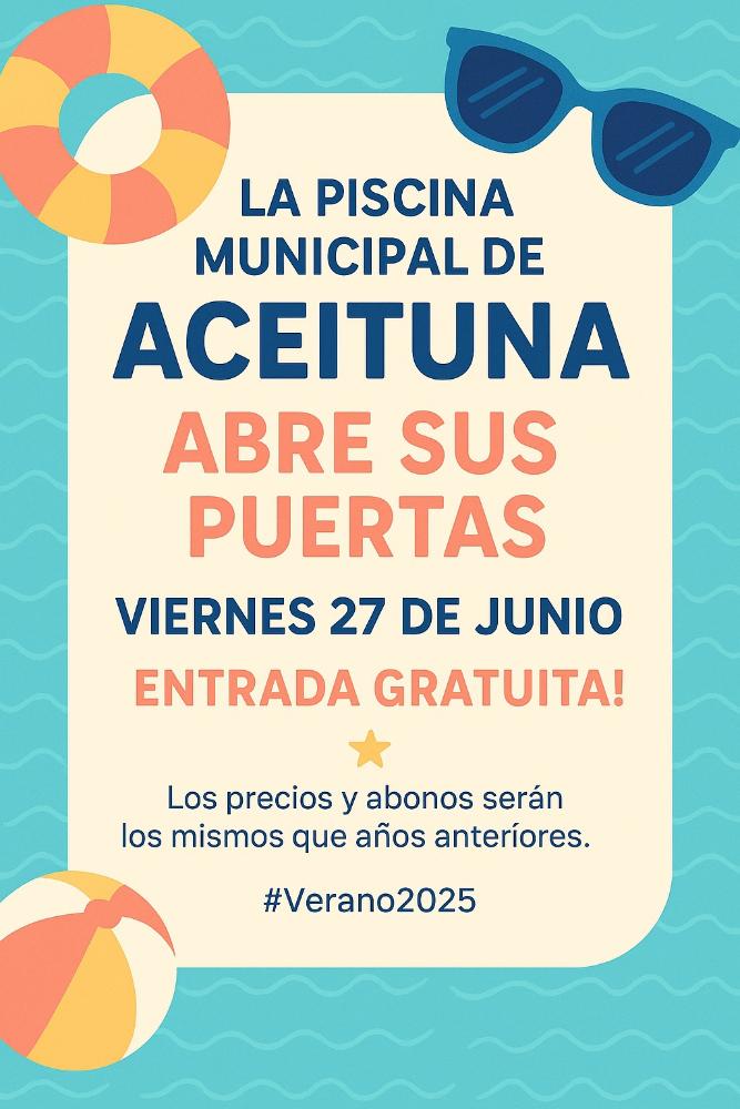 Imagen ¡La piscina municipal de Aceituna abre sus puertas!