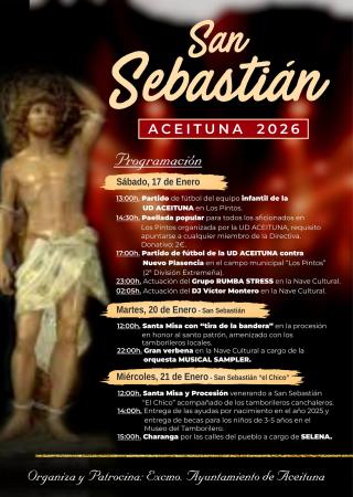 Imagen Fiestas Patronales de San Sebastián – Aceituna 2026.