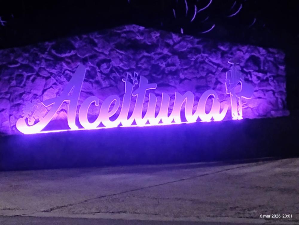 Imagen Aceituna se ilumina de violeta