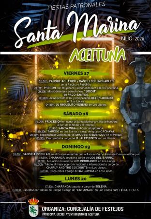 Imagen ¡ACEITUNA YA TIENE PROGRAMACIÓN PARA SUS FIESTAS PATRONALES SANTA MARINA 2026!
